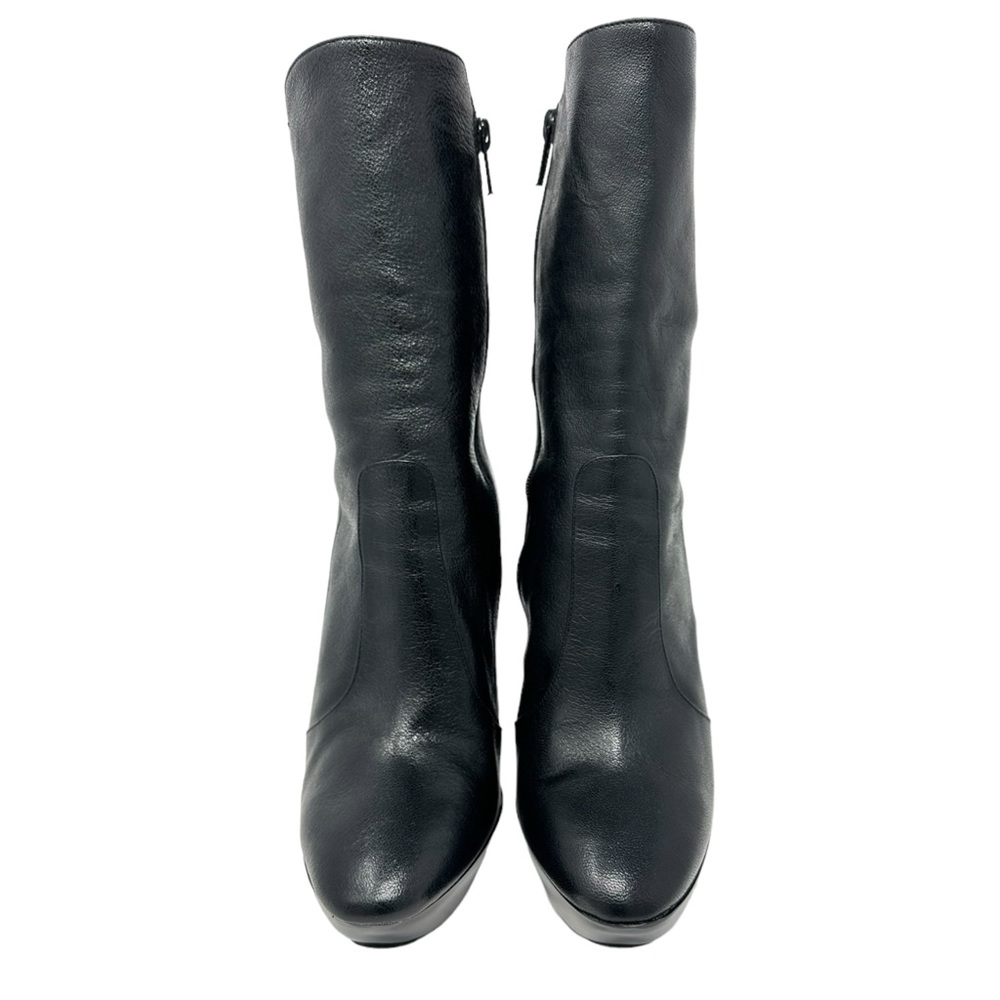 Balenciaga Black Leather Wedge Ankle Boots - Picture 4 of 12